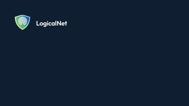Minimal Deep Navy LogicalNet video-call background